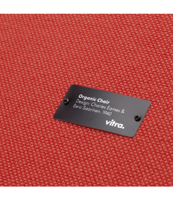 Vitra   Organic Chair Conference stoel zwart essen, Hopsak coral-poppy red