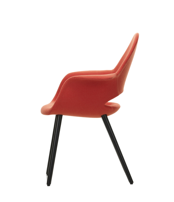 Vitra   Organic Chair Conference stoel zwart essen, Hopsak coral-poppy red
