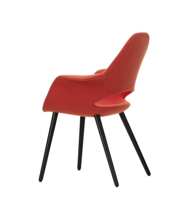 Vitra   Organic Chair Conference stoel zwart essen, Hopsak coral-poppy red