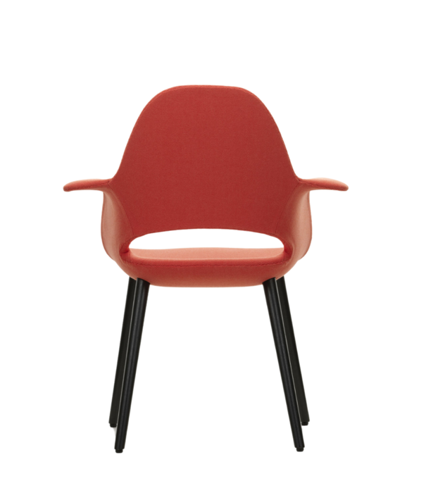 Vitra   Organic Chair Conference stoel zwart essen, Hopsak coral-poppy red