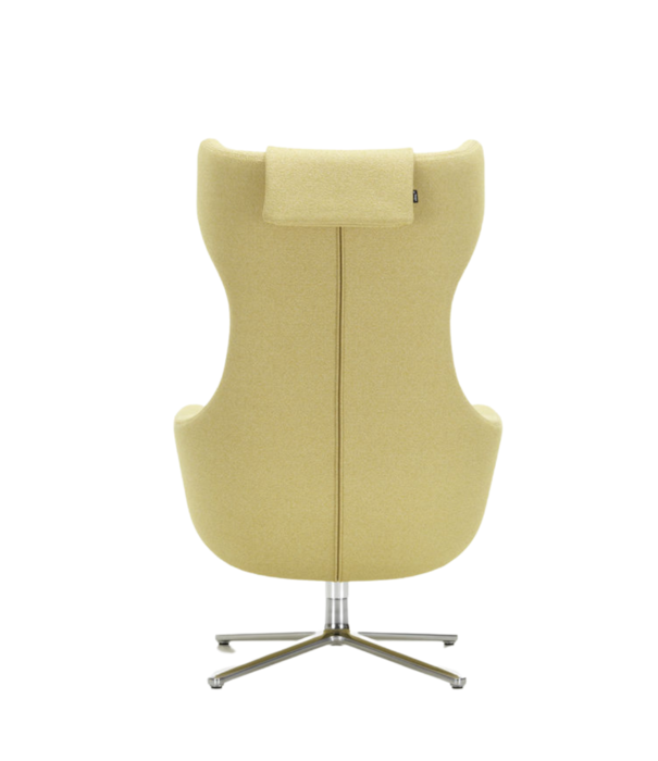 Vitra  Grand Repos Lounge Stoel m. Ottoman, Cento mustard