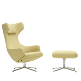 Vitra Grand Repos Lounge Stoel m. Ottoman, Cento mustard