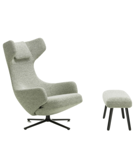 Vitra Grand Repos Lounge Chair & Panchina Nubia ivory-forest