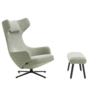 Vitra Grand Repos lounge chair w. Panchina, Nubia ivory-forest