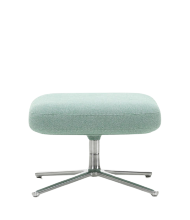 Vitra  Vitra Grand Repos Lounge Chair w. Ottoman, Dumet pale blue-emerald