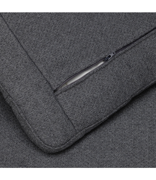 Vitra  Vitra Grand Relax lounge stoel zwart leer,  stof Dumet carbon-black