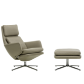 Vitra Grand Relax lounge stoel sand leer,  Premium F leer sand