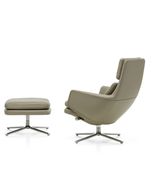 Vitra  Vitra Grand Relax lounge chair sand leather,  Premium F leather sand