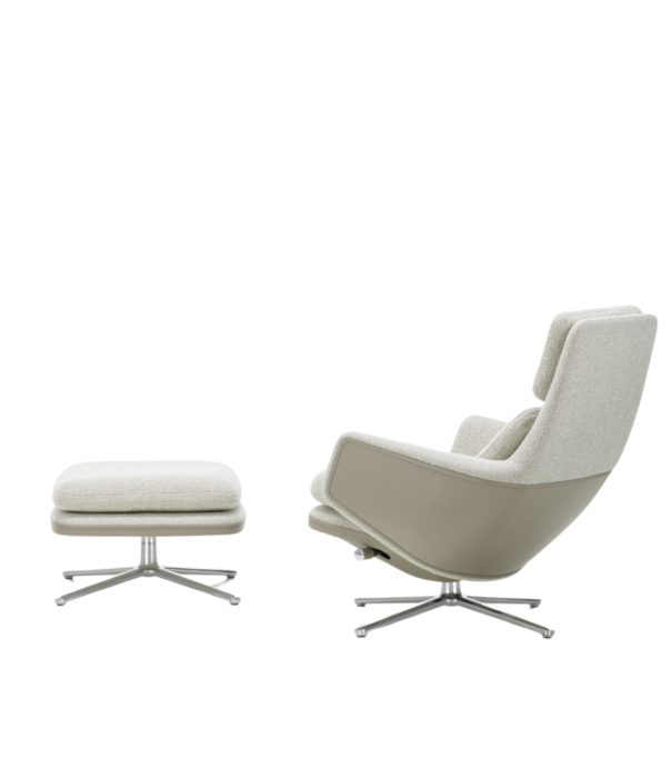 Vitra  Vitra Grand Relax lounge chair sand leather,  Nubia cream-sand