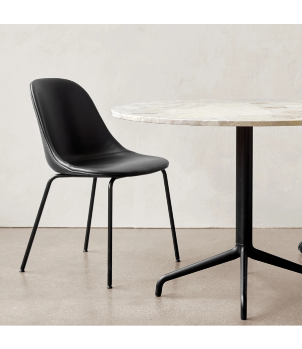 Audo Audo Harbour Side Dining chair upholstere, black tube base