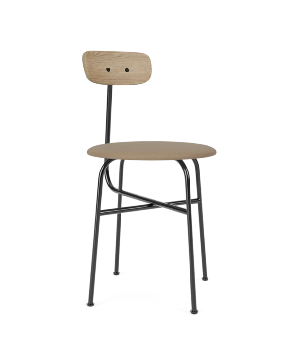 Audo Audo Afteroom Dining stoel met zitkussen leer