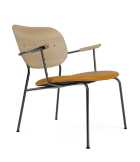 Audo Co Lounge Armchair, seat upholstered, black frame