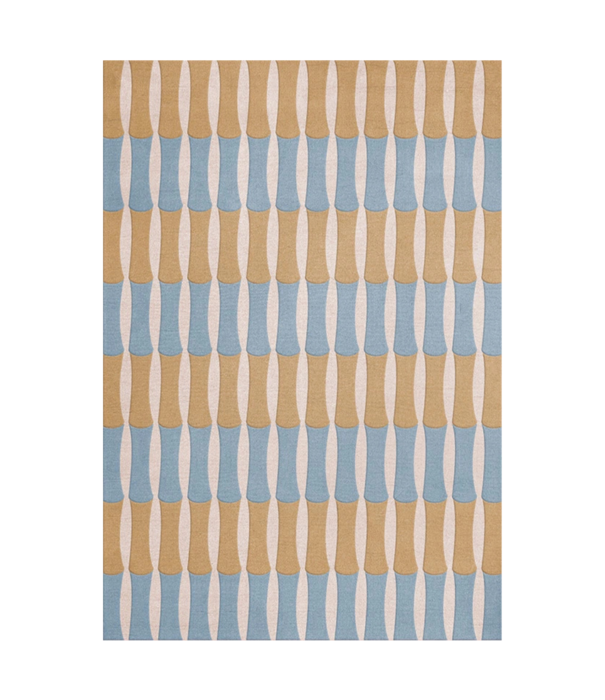 Layered  Layered Bamboo Forest Blue Rug