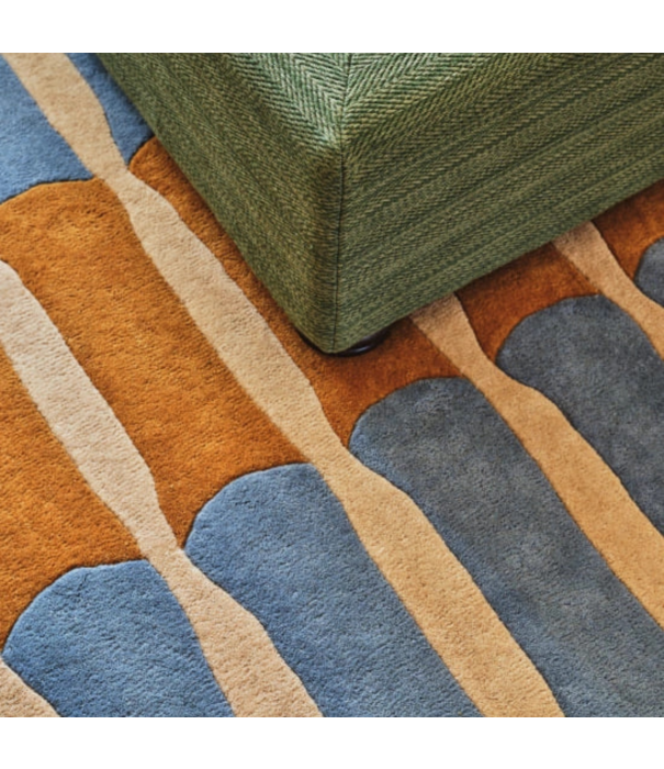 Layered  Layered Bamboo Forest Blue Rug