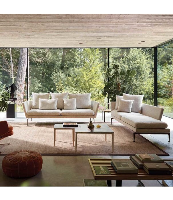 Vitra  Vitra Suita 3-seater Sofa with back point cushion, Corsaro stone melange