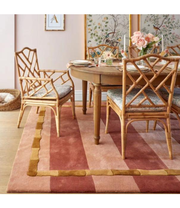 Layered  Layered Alice Crawley Bamboo Stripe Wool Rug Terracotta