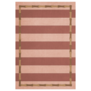 Layered Alice Crawley Bamboo Stripe Wool Rug Terracotta