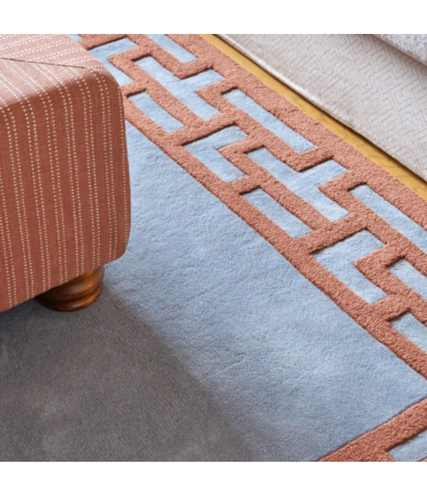 Layered  Layered Indochine Rug Blue Rust
