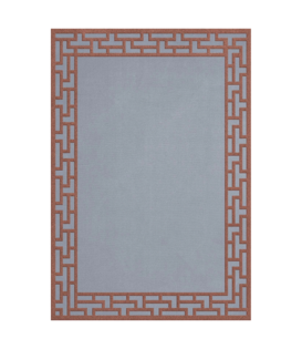 Layered Indochine Rug Blue Rust