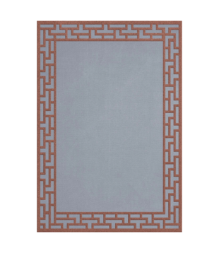 Layered Indochine Rug Blue Rust