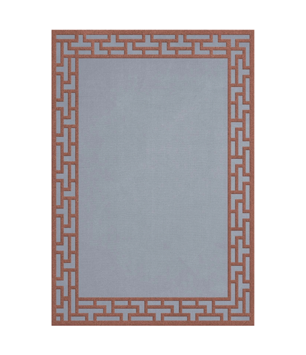 Layered  Layered Indochine Rug Blue Rust