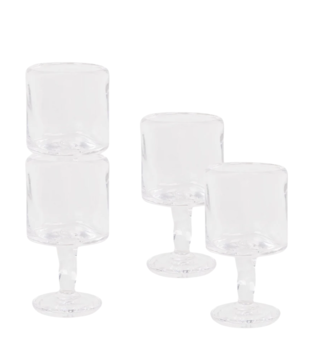 Frama 0405 Stem Glas Helder Medium, set van 4
