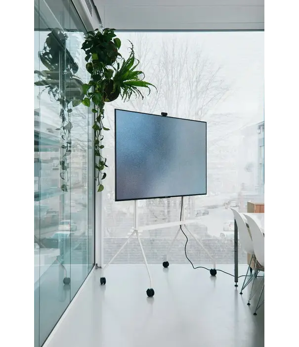 Pedestal Pedestal Moon Rollin Pro TV Stand, pearl