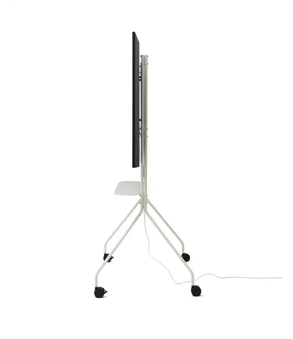 Pedestal Pedestal Moon Rollin Pro TV Stand, pearl