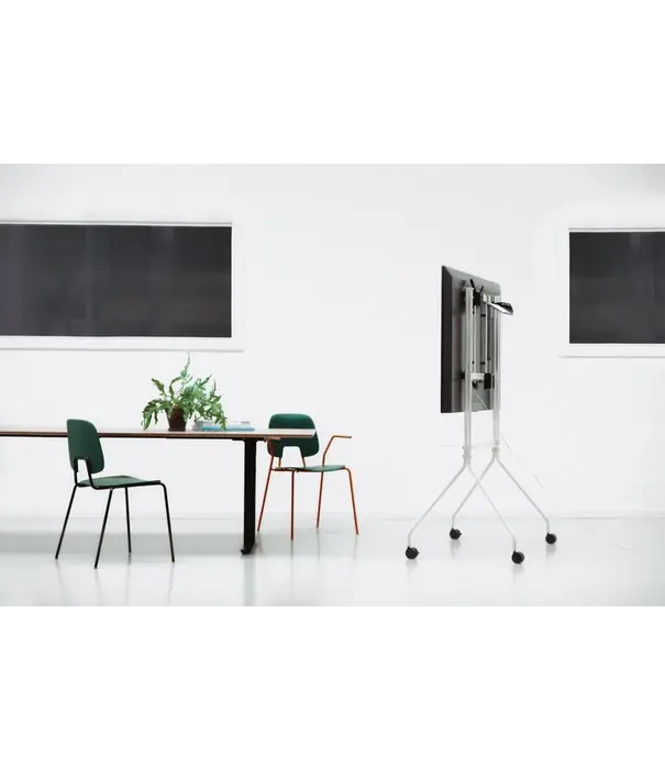 Pedestal Pedestal Moon Rollin Pro TV Stand, pearl