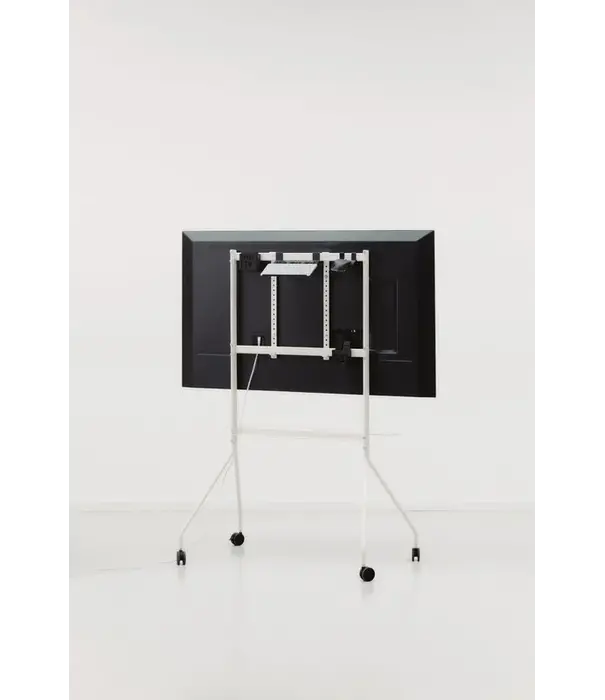 Pedestal Pedestal Moon Rollin Pro TV Stand, pearl