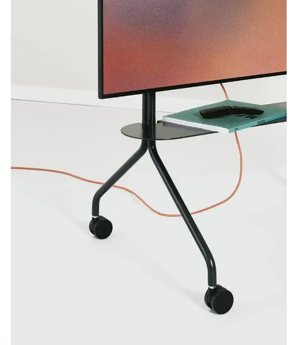 Pedestal Pipe Shelf plank staal