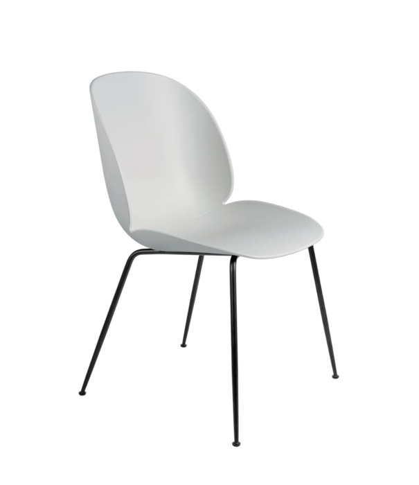 Gubi  Beetle Dining Chair lunar gray, black conic base
