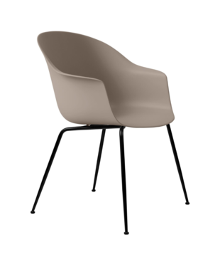 Gubi Bat Dining Chair, conic base black