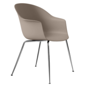 Bat Dining Chair plastic, chrome conic base