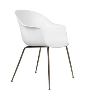 Gubi Bat Dining Chair, base antique brass