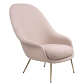 Bat lounge stoel high back - conic voet