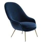 Gubi - Bat lounge chair high back - conic base