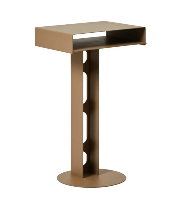 Pedestal Pedestal Sidekick table, powder coated steel