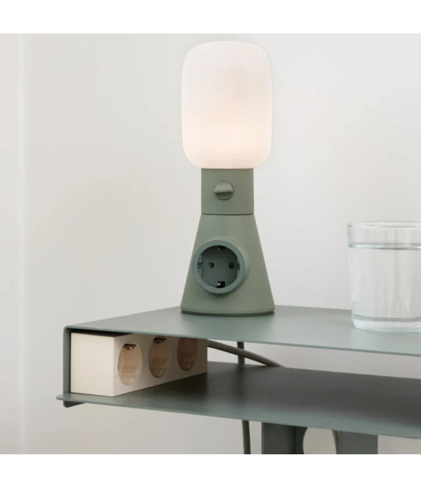 Pedestal Pedestal Sidekick table, powder coated steel