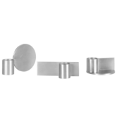 Frama Fundament candle holder set of three / brushed stainless steel