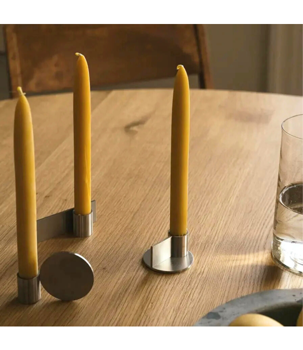 Frama  Frama Fundament kandelaar set van drie / brushed stainless steel