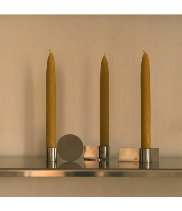 Frama  Frama Fundament kandelaar set van drie / brushed stainless steel