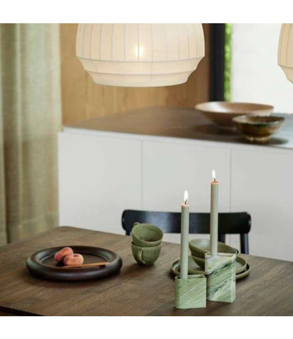 Northern  Northern Monolith Candle Holder mixed green marble