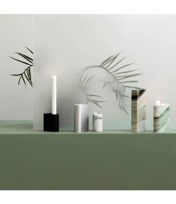 Northern  Northern Monolith Candle Holder mixed green marble