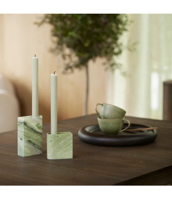 Northern  Northern Monolith Candle Holder mixed green marble