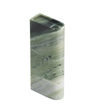 Northern Monolith Candle Holder mixed green marble