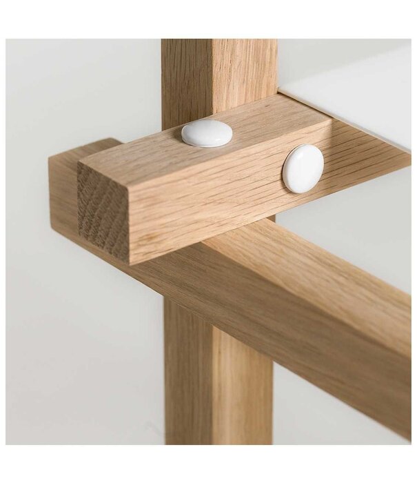 Hay  Woody Column Boekenkast High smokey grijs beuken