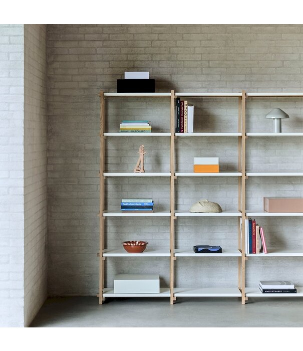 Hay  Woody Shelving Low soaped oak, almond white