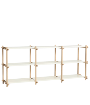 Woody Shelving Low soaped oak, almond white