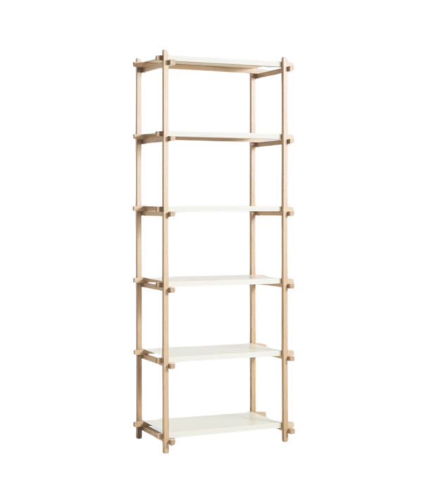Hay  Hay Woody Column Boekenkast High gezeept eiken, almond white